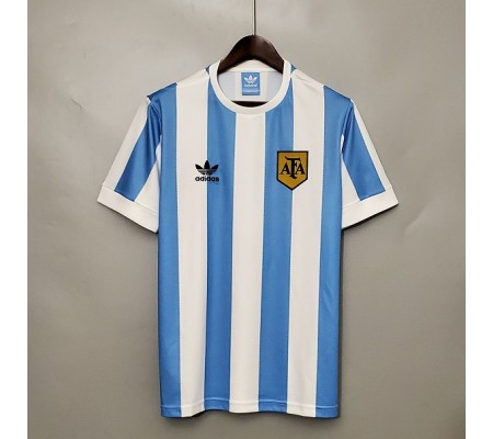 Argentina 1978 World Cup Home White&Blue Soccer Jersey